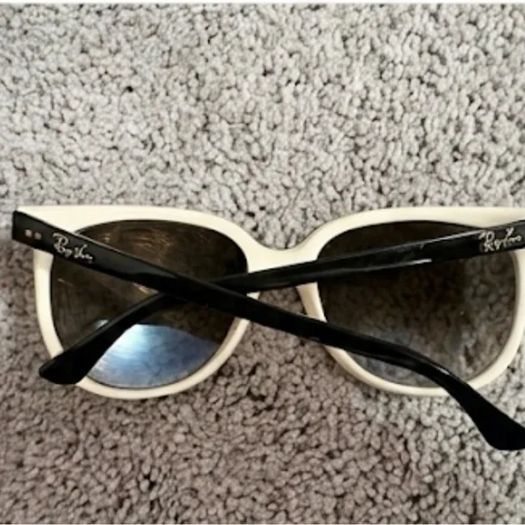 Ray-Ban Cats 1000 - White & Black Sunglasses - Picture 8 of 9